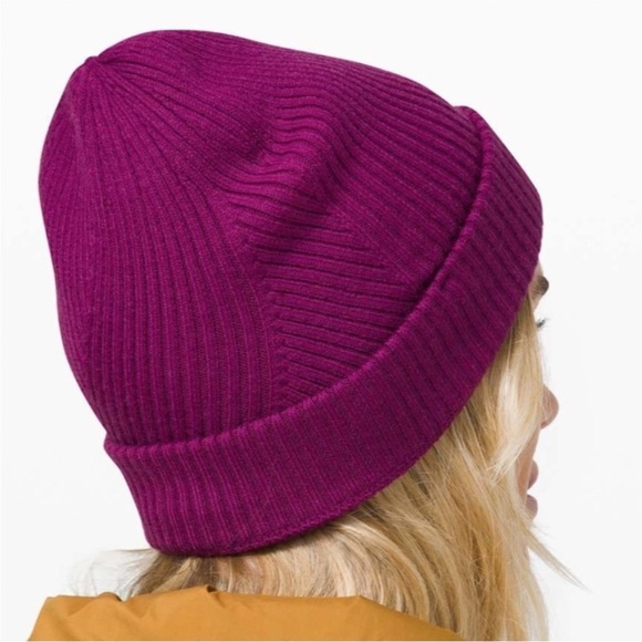Lululemon Crazy Cozy Beanie - Deep Fuschia - Picture 2 of 7